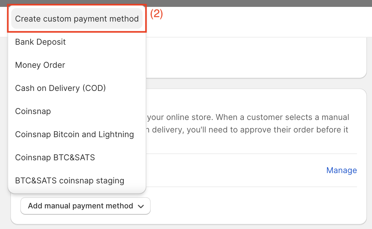 shopify create custom payment method