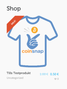 Coinsnap Woocommerce demo Store