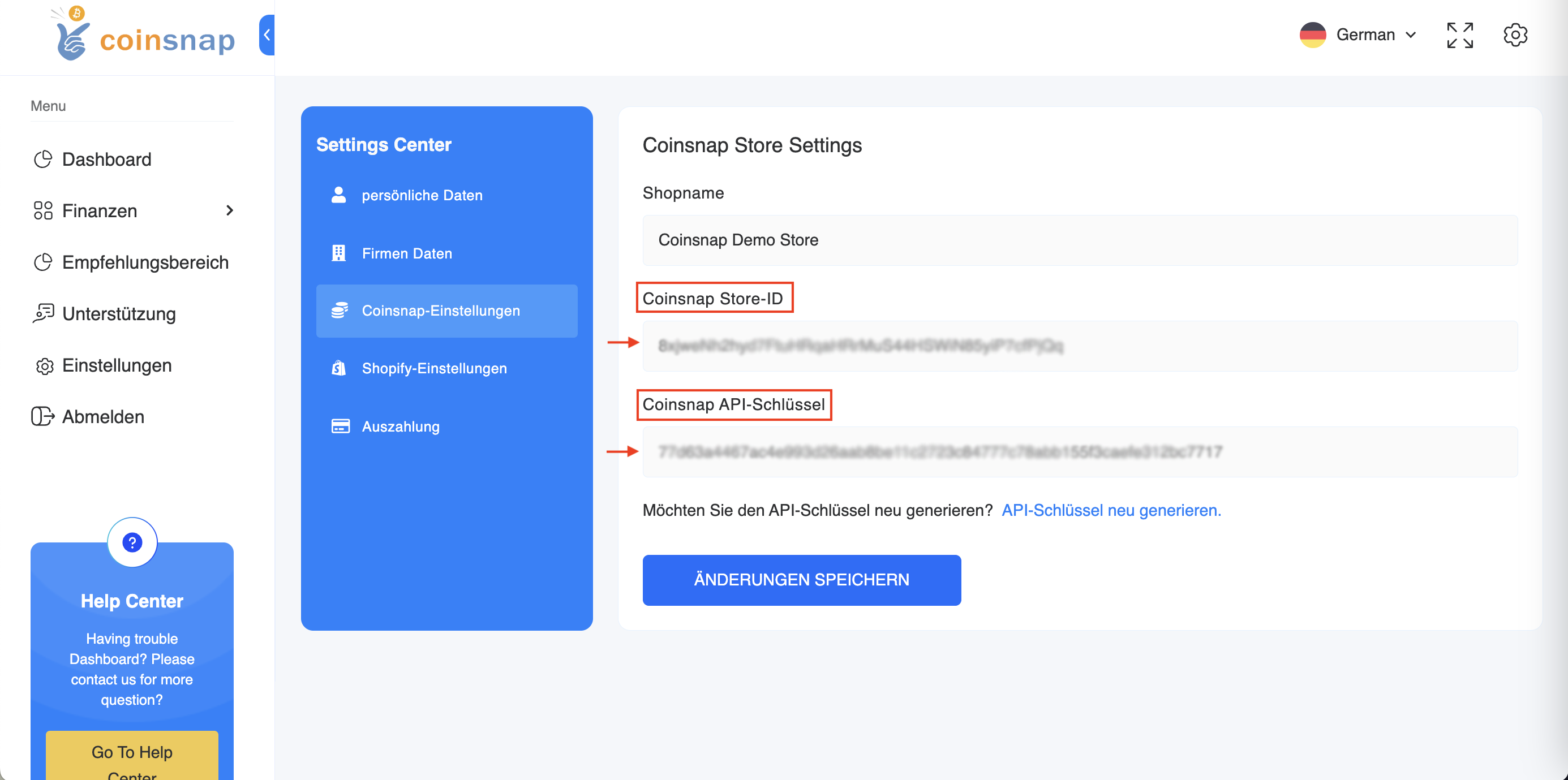 coinsnap-settings