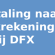 Uitbetaling naar bankrekening bij DFX