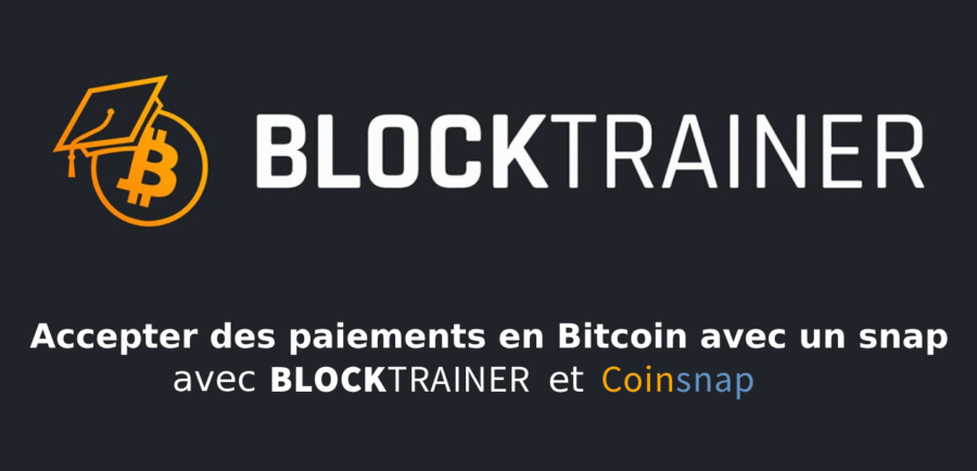 Blocktrainer mise sur le paiement par bitcoin lightning avec Coinsnap